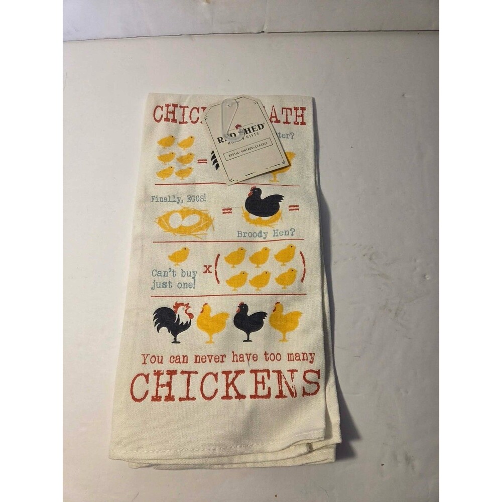 The Red Shed Funny Chicken Math Kitchen Towel New
